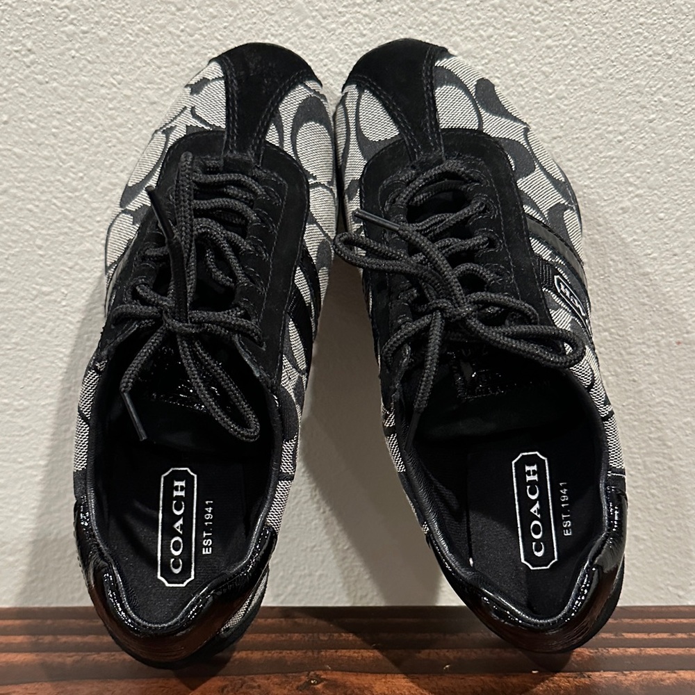Coach Monogram Black and Gray Sneakers Size: 6M - Picture 5 of 6